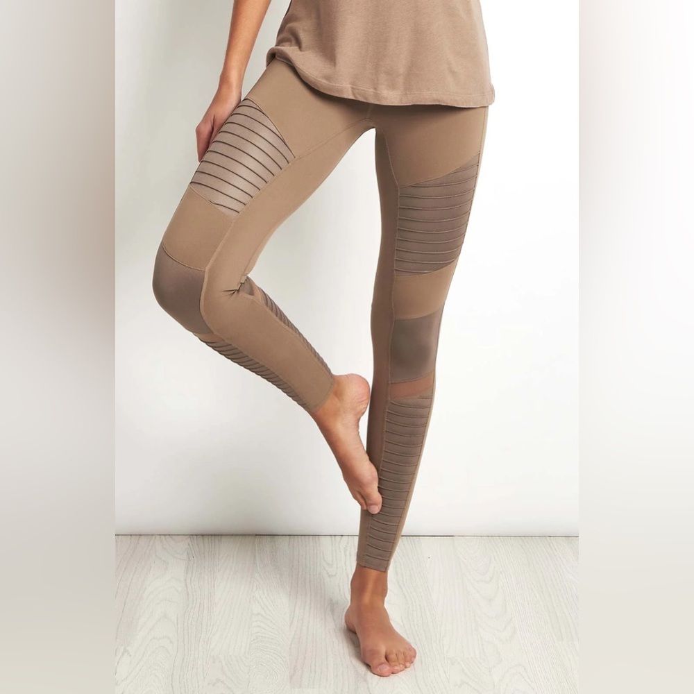 Alo Moto Leggings with Striped Design